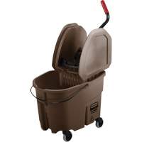 Ensemble de seau pour vadrouille et essoreuse WaveBrake, Pression vers le bas, 8,75 gal. US (35 pintes), Brun Helyx Safety & Industrial Supplies