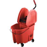Ensemble de seau pour vadrouille et essoreuse WaveBrake, Pression vers le bas, 8,75 gal. US (35 pintes), Rouge Helyx Safety & Industrial Supplies