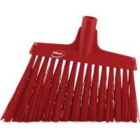 T&ecirc;te de balai oblique, Crins Extra-ferme, 12", Polyester, Rouge Helyx Safety & Industrial Supplies