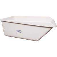 Angled Dump Tub, Plastic, White Helyx Safety & Industrial Supplies