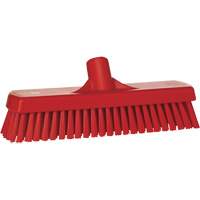 Brosse &agrave; r&eacute;curer pour planchers et murs, Crins Ferme, 12", Polyester, Rouge Helyx Safety & Industrial Supplies