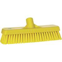 Deck & Wall Scrub Brush, Stiff Bristles, 12", Polyester, Yellow Helyx Safety & Industrial Supplies