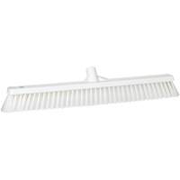 Combo Bristle Push Broom, Coarse/Fine Bristles, 24", Polyester, White Helyx Safety & Industrial Supplies