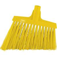Angle Broom Head, X-Coarse Bristles, 12", Polyester, Yellow Helyx Safety & Industrial Supplies