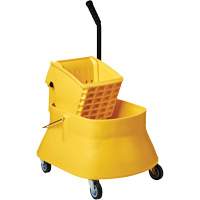 Ensemble de seau pour vadrouille et essoreuse Champ, Pression lat&eacute;rale, 7,5 gal. US (30 pintes), Jaune Helyx Safety & Industrial Supplies