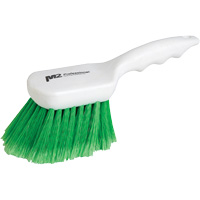 Short Handle Detail Brush, 9" L, Synthetic Bristles, Green Helyx Safety & Industrial Supplies