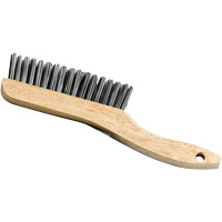 Shoe Handle Scratch Brush, Steel, 4 x 16 Wire Rows, 9-3/4" Long Helyx Safety & Industrial Supplies