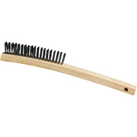 Scratch Brush, Steel, 3 x 19 Wire Rows, 13-3/4" Long Helyx Safety & Industrial Supplies