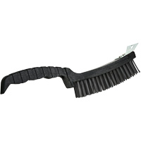 Scratch Brush, Steel, 4 x 17 Wire Rows, 12" Long Helyx Safety & Industrial Supplies