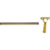 Window Squeegee with Handle, 12", Rubber, Brass Frame Helyx Safety & Industrial Supplies