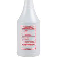 Bouteille &agrave; pulv&eacute;risateur ronde avec &eacute;tiquette SIMDUT, 24 oz Helyx Safety & Industrial Supplies