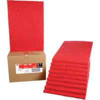 Carpet Bonnet Pad, 14" x 20", Buffing/Cleaning, Red Helyx Safety & Industrial Supplies