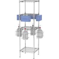 Portoir d'&eacute;PI/d&eacute;sinfectant avec tablettes Helyx Safety & Industrial Supplies