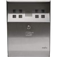 Smoking Receptacle, Wall-Mount, Stainless Steel, 1.6 Litres Capacity, 13-4/5" Height Helyx Safety & Industrial Supplies