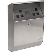 Smoking Receptacle, Wall-Mount, Stainless Steel, 1.6 Litres Capacity, 13-4/5" Height Helyx Safety & Industrial Supplies