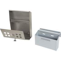 Smoking Receptacle, Wall-Mount, Stainless Steel, 1.6 Litres Capacity, 13-4/5" Height Helyx Safety & Industrial Supplies