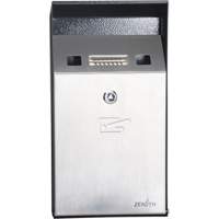 Smoking Receptacle, Wall-Mount, Stainless Steel, 1 Litre Capacity, 11-4/5" Height Helyx Safety & Industrial Supplies
