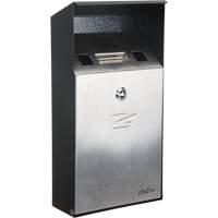 Smoking Receptacle, Wall-Mount, Stainless Steel, 1 Litre Capacity, 11-4/5" Height Helyx Safety & Industrial Supplies