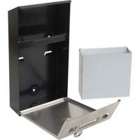 Smoking Receptacle, Wall-Mount, Stainless Steel, 1 Litre Capacity, 11-4/5" Height Helyx Safety & Industrial Supplies