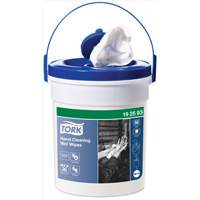 Hand Cleaning Wet Wipe Bucket, 58 Wipes, 10-3/5" x 10-3/5" Helyx Safety & Industrial Supplies