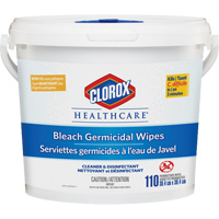 Lingettes d&eacute;sinfectantes &agrave; l'eau de Javel Healthcare, 110 lingettes Helyx Safety & Industrial Supplies