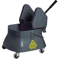 Champ Mop Bucket & Wringer, Down Press, 6.5 US Gal. (26 Quart)/7.5 US Gal. (30 Quarts), Grey Helyx Safety & Industrial Supplies