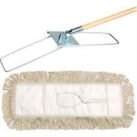 Break-Ezy Dust Mop System, Tie-On Style, Cotton, 48" L x 3-1/2" W Helyx Safety & Industrial Supplies