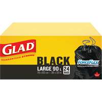 90L Garbage Bags, Regular, 30" W x 33" L, Black Helyx Safety & Industrial Supplies