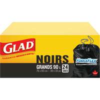 90L Garbage Bags, Regular, 30" W x 33" L, Black Helyx Safety & Industrial Supplies