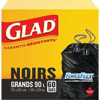 90L Garbage Bags, Regular, 30" W x 33" L, Black Helyx Safety & Industrial Supplies