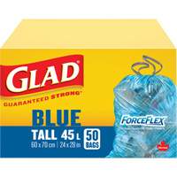 45L Recycling Bags, Regular, 24" W x 28" L, Blue Helyx Safety & Industrial Supplies