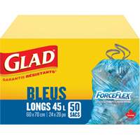 45L Recycling Bags, Regular, 24" W x 28" L, Blue Helyx Safety & Industrial Supplies