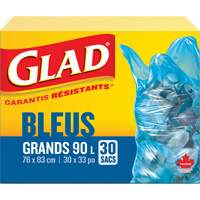 45L Recycling Bags, Regular, 30" W x 33" L, Blue Helyx Safety & Industrial Supplies