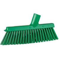 Balai biseaut&eacute; avec pas de vis inclin&eacute;, Crins Moyen, 10", Polyester, Vert Helyx Safety & Industrial Supplies