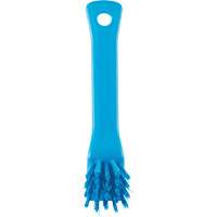 Brosse avec rebord grattoir, Soies Ferme, Longueur de 6", Bleu Helyx Safety & Industrial Supplies