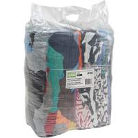 Chiffons fabriqu&eacute;s &agrave; partir de mat&eacute;riaux recycl&eacute;s, Coton, M&eacute;lange de couleurs, 25 lb Helyx Safety & Industrial Supplies