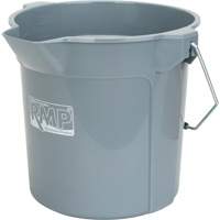 Seau rond avec bec verseur, Capacit&eacute; de 2,64 gal. US (10,57 pintes), Gris Helyx Safety & Industrial Supplies