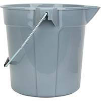 Seau rond avec bec verseur, Capacit&eacute; de 2,64 gal. US (10,57 pintes), Gris Helyx Safety & Industrial Supplies