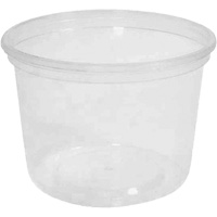 MicroGourmet 16 oz. Clear Deli Container without Lid, Plastic, Round Helyx Safety & Industrial Supplies