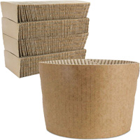 Manchons Kraft pour gobelet de caf&eacute;, Papier, 12 oz - 20 oz, Brun Helyx Safety & Industrial Supplies