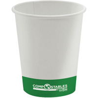 Gobelets en papier compostable chaud/froid &agrave; paroi simple, 8 oz, Multicolore Helyx Safety & Industrial Supplies