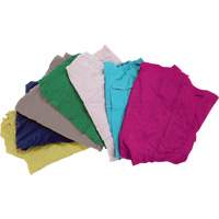 Chiffons fabriqu&eacute;s &agrave; partir de mat&eacute;riaux recycl&eacute;s, Coton, M&eacute;lange de couleurs, 10 lb Helyx Safety & Industrial Supplies