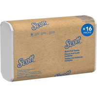 Essuie-tout &agrave; plis multiples en fibres recycl&eacute;es &agrave; 100 % Scott, 1 pli, 9-2/5" lo x 9-1/5" la, 250 /pqt Helyx Safety & Industrial Supplies