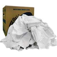 Recycled Wiping Rags, Cotton, White, 10 lbs. Helyx Safety & Industrial Supplies