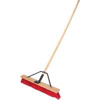 Push Broom with Braced Handle, 24", Medium, PVC Bristles Helyx Safety & Industrial Supplies