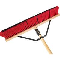 Push Broom with Braced Handle, 24", Medium, PVC Bristles Helyx Safety & Industrial Supplies