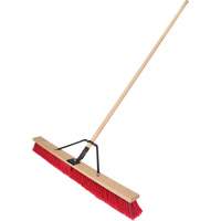 Push Broom with Braced Handle, 36", Medium, PVC Bristles Helyx Safety & Industrial Supplies