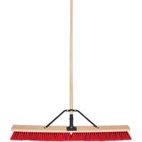 Push Broom with Braced Handle, 36", Medium, PVC Bristles Helyx Safety & Industrial Supplies