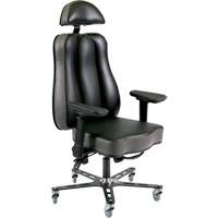 Chaise ergonomique 24 h Synergo II, Vinyle, Noir/gris, Capacit&eacute; 350 lb Helyx Safety & Industrial Supplies