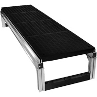 Trousse de plateforme de travail modulaire en aluminium lisse FOUNDATION, 18" la x 72" pr, Capacit&eacute; de 400 lb, Enti&egrave;rement soud&eacute; Helyx Safety & Industrial Supplies